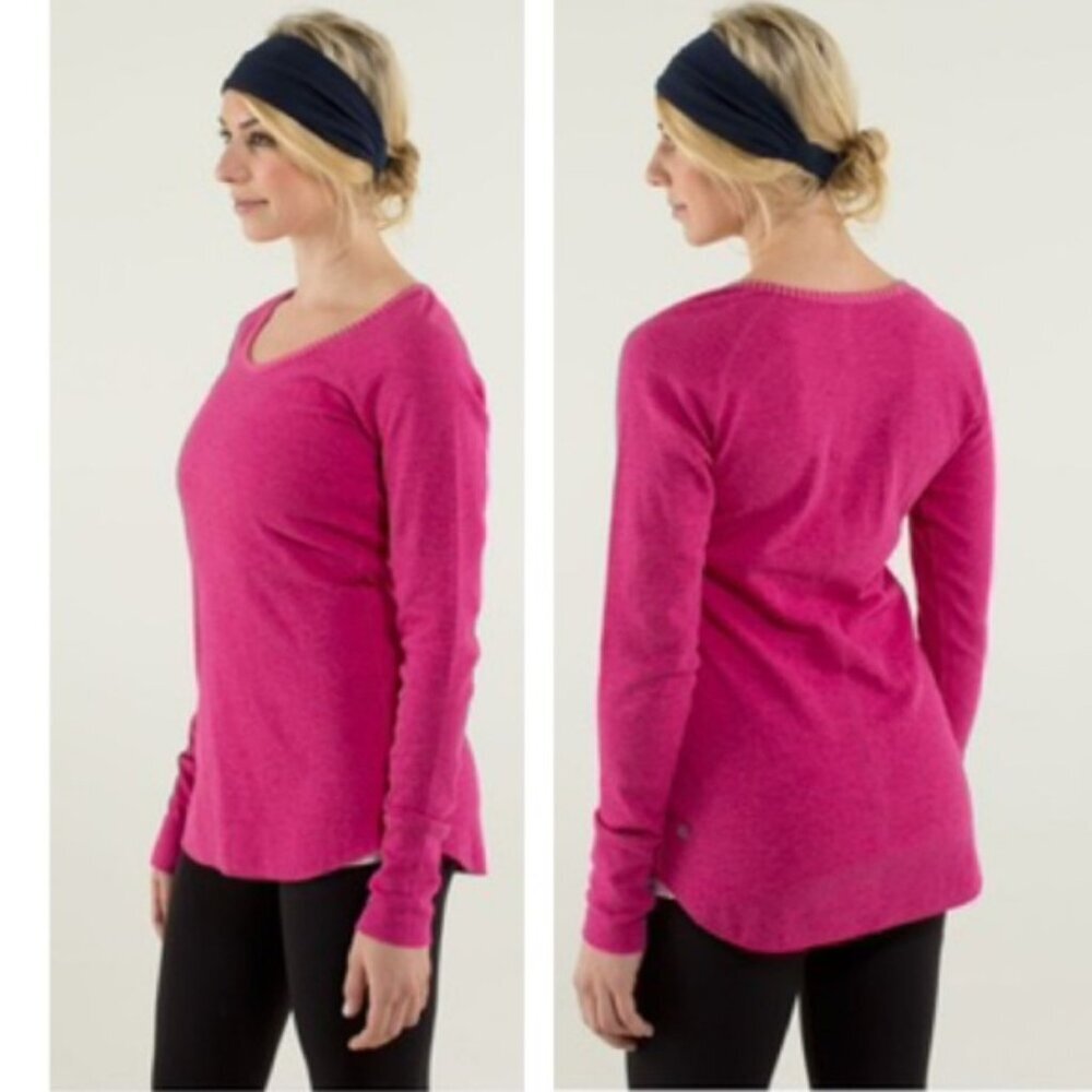 Lululemon Reversible Open Your Heart Striped Long Sleeve Crew Neck Top Long 12 - Picture 8 of 14